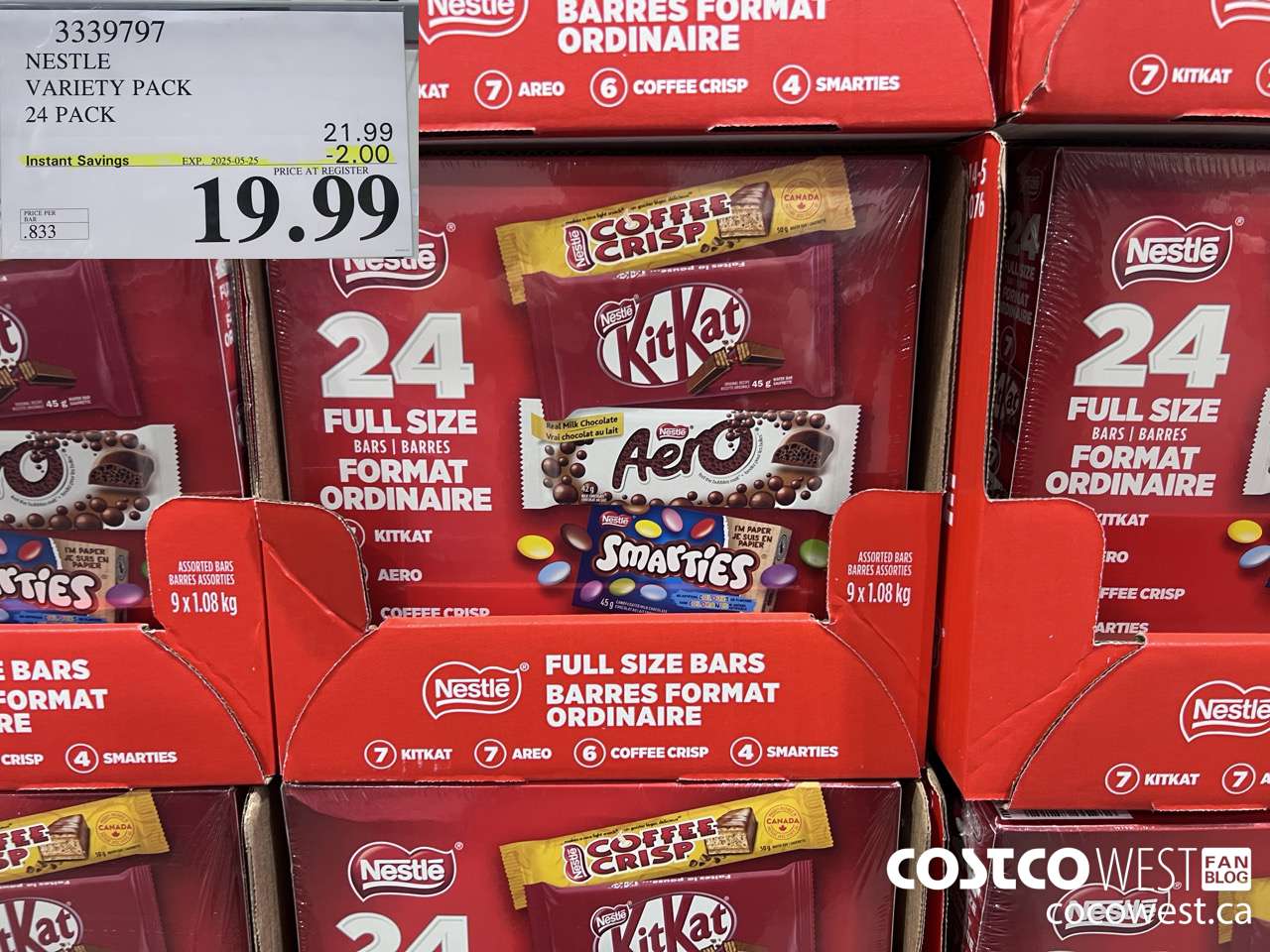 3339797 NESTLE VARIETY PACK 24 PACK ($2.00 INSTANT SAVINGS EXPIRES ON 2025-05-25) $19.99
