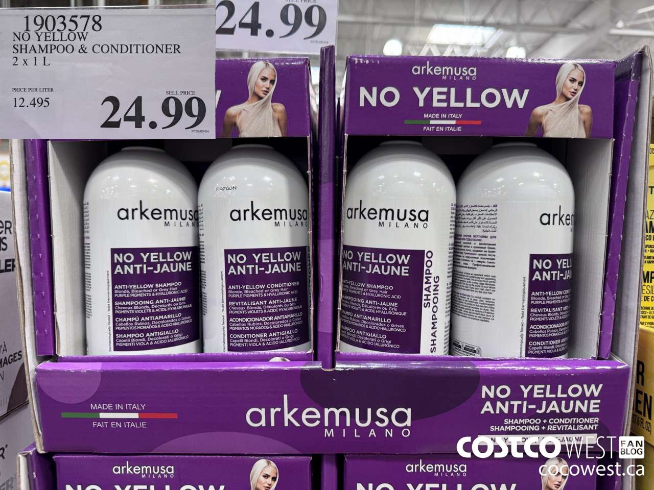 1903578 NO YELLOW SHAMPOO & CONDITIONER 2 X 1L $24.99