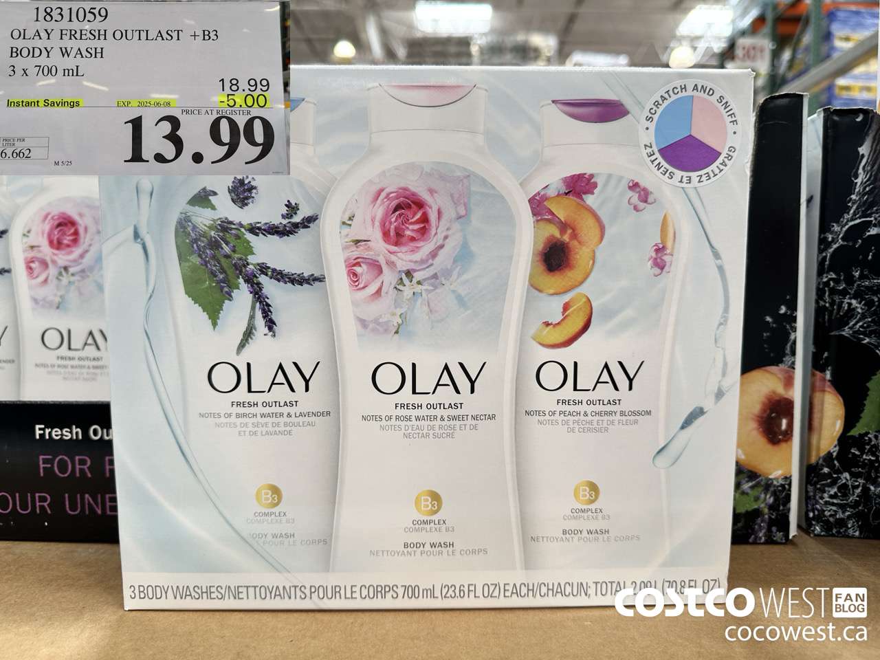 1831059 OLAY FRESH OUTLAST +B3 BODY WASH 3 X 700ML ($5.00 INSTANT SAVINGS EXPIRES ON 2025-06-08) $13.99