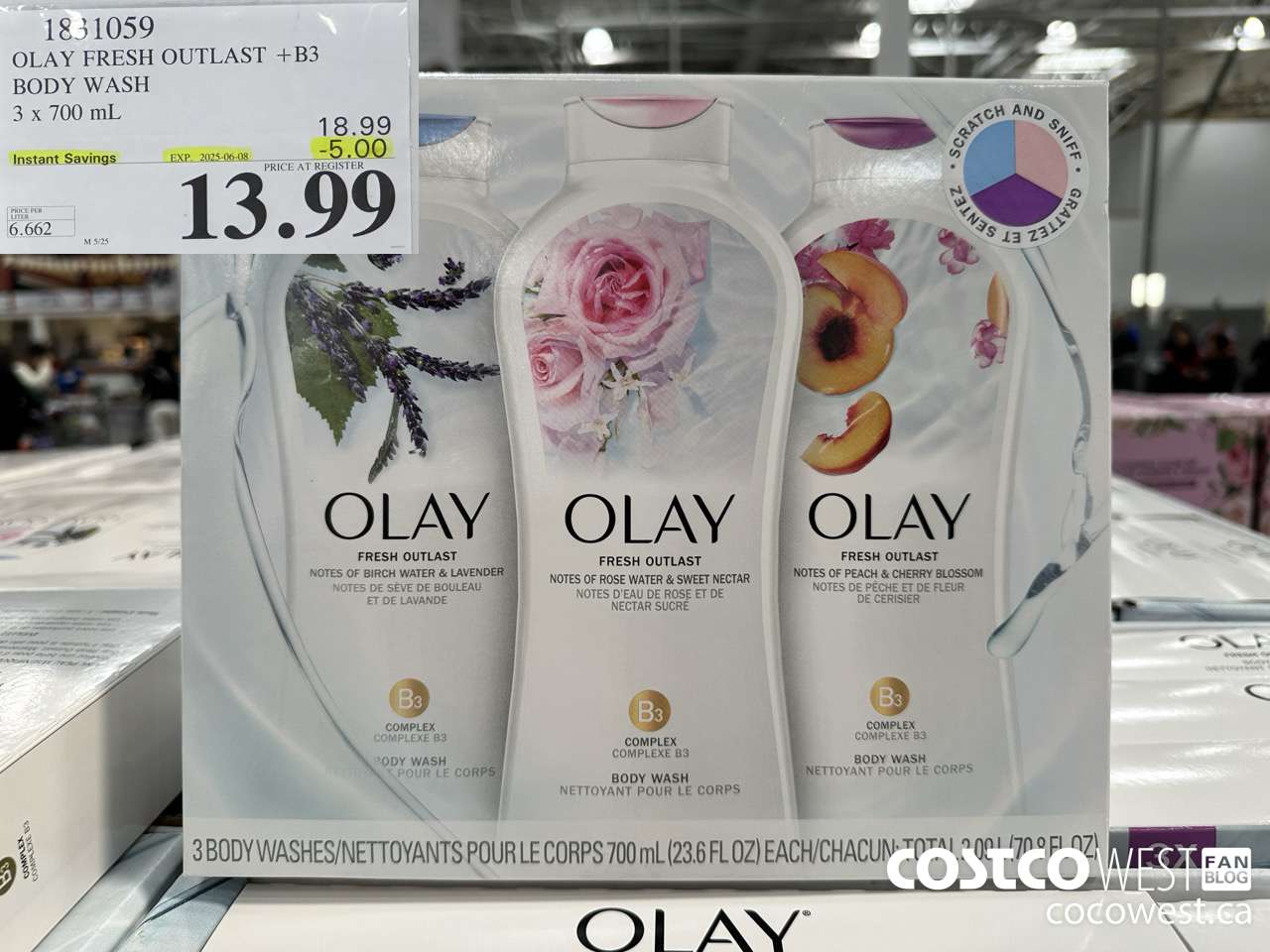 1831059 OLAY FRESH OUTLAST +B3 BODY WASH 3 X 700ML ($5.00 INSTANT SAVINGS EXPIRES ON 2025-06-08) $13.99
