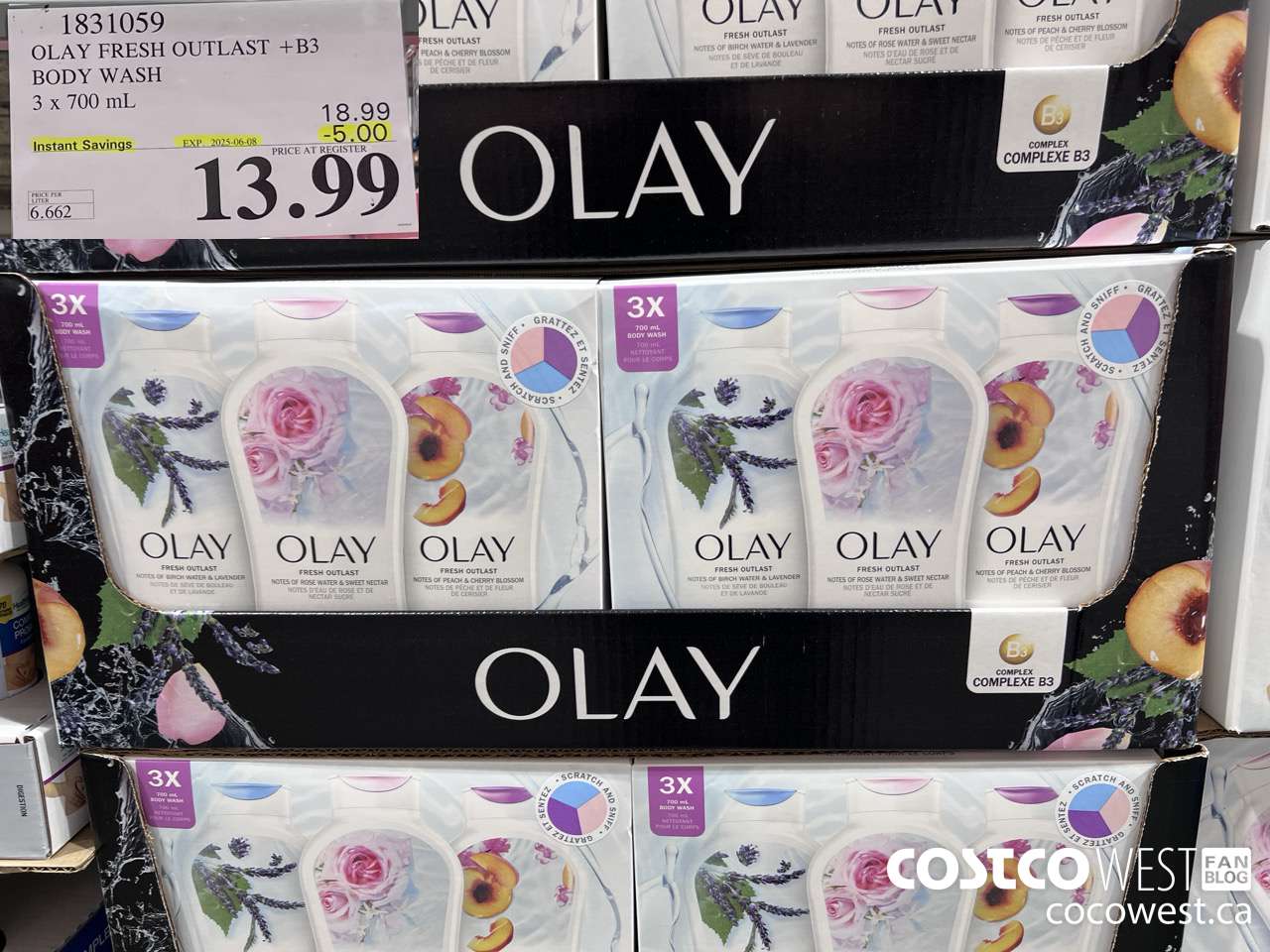 1831059 OLAY FRESH OUTLAST +B3 BODY WASH 3 X 700ML ($5.00 INSTANT SAVINGS EXPIRES ON 2025-06-08) $13.99