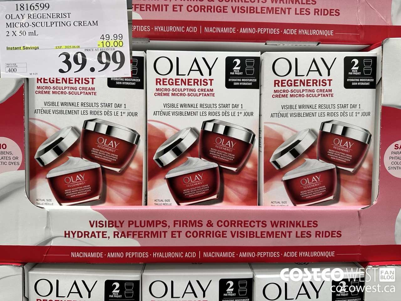 1816599 OLAY REGENERIST 2 X 50ML ($10.00 INSTANT SAVINGS EXPIRES ON 2025-06-08) $39.99