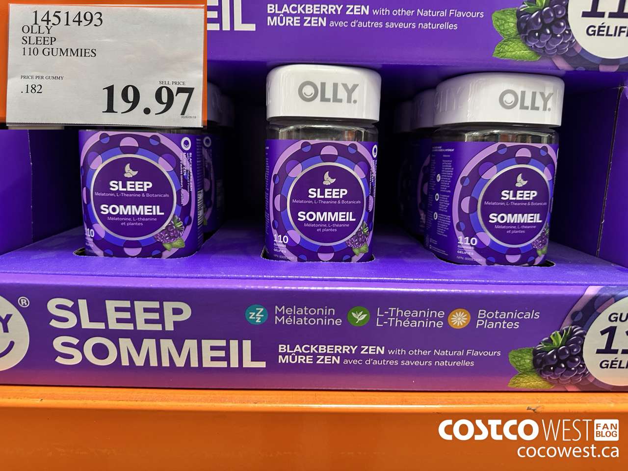 1451493 OLLY SLEEP 110 GUMMIES $19.97