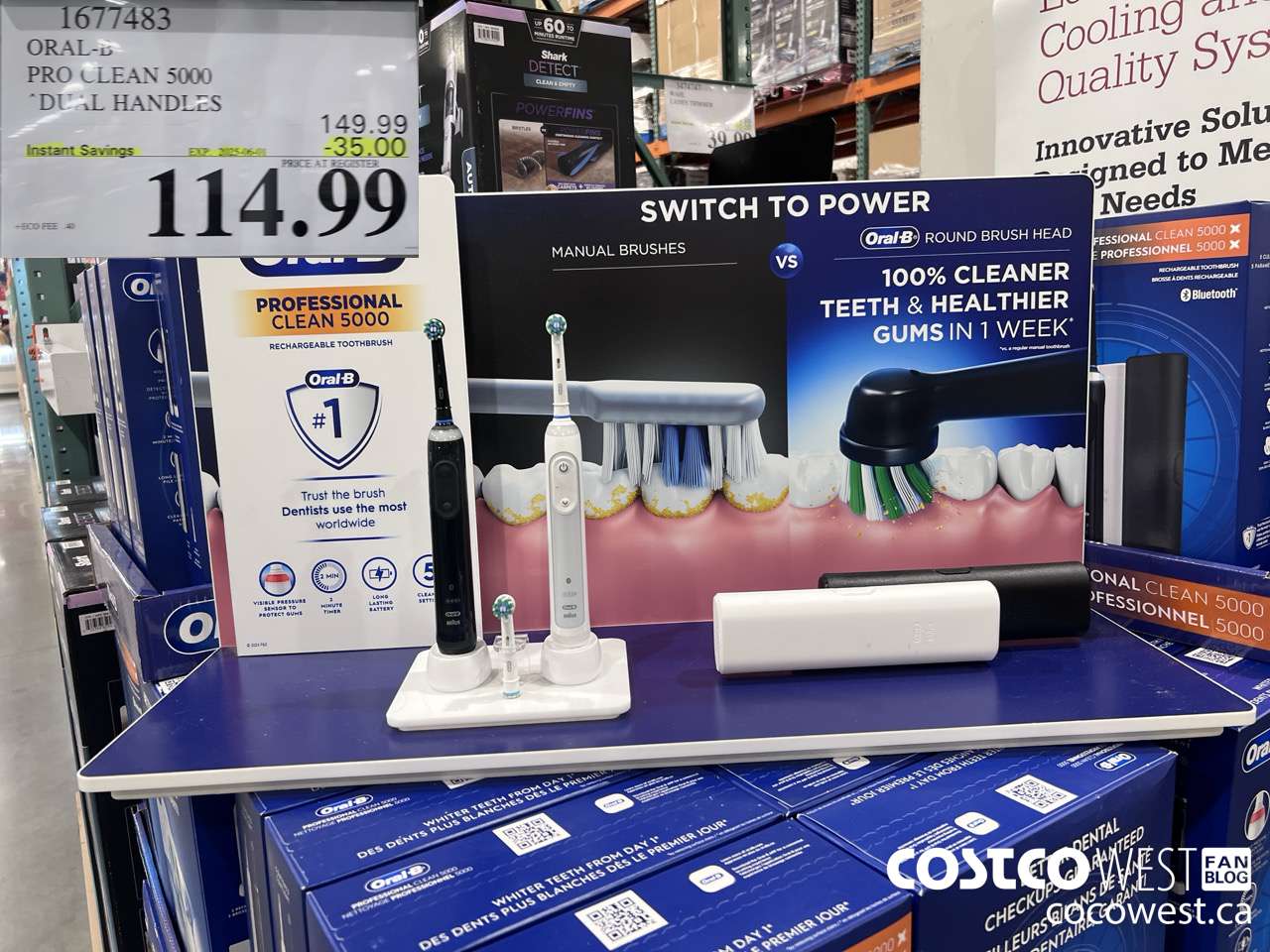 1677483 ORAL-B PRO CLEAN 5000 DUAL HANDLES ($35.00 INSTANT SAVINGS EXPIRES ON 2025-06-01) $114.99