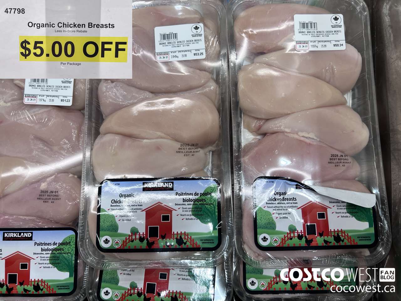 47798 ORGANIC CHICKEN BREASTS ($5.00 INSTANT SAVINGS)