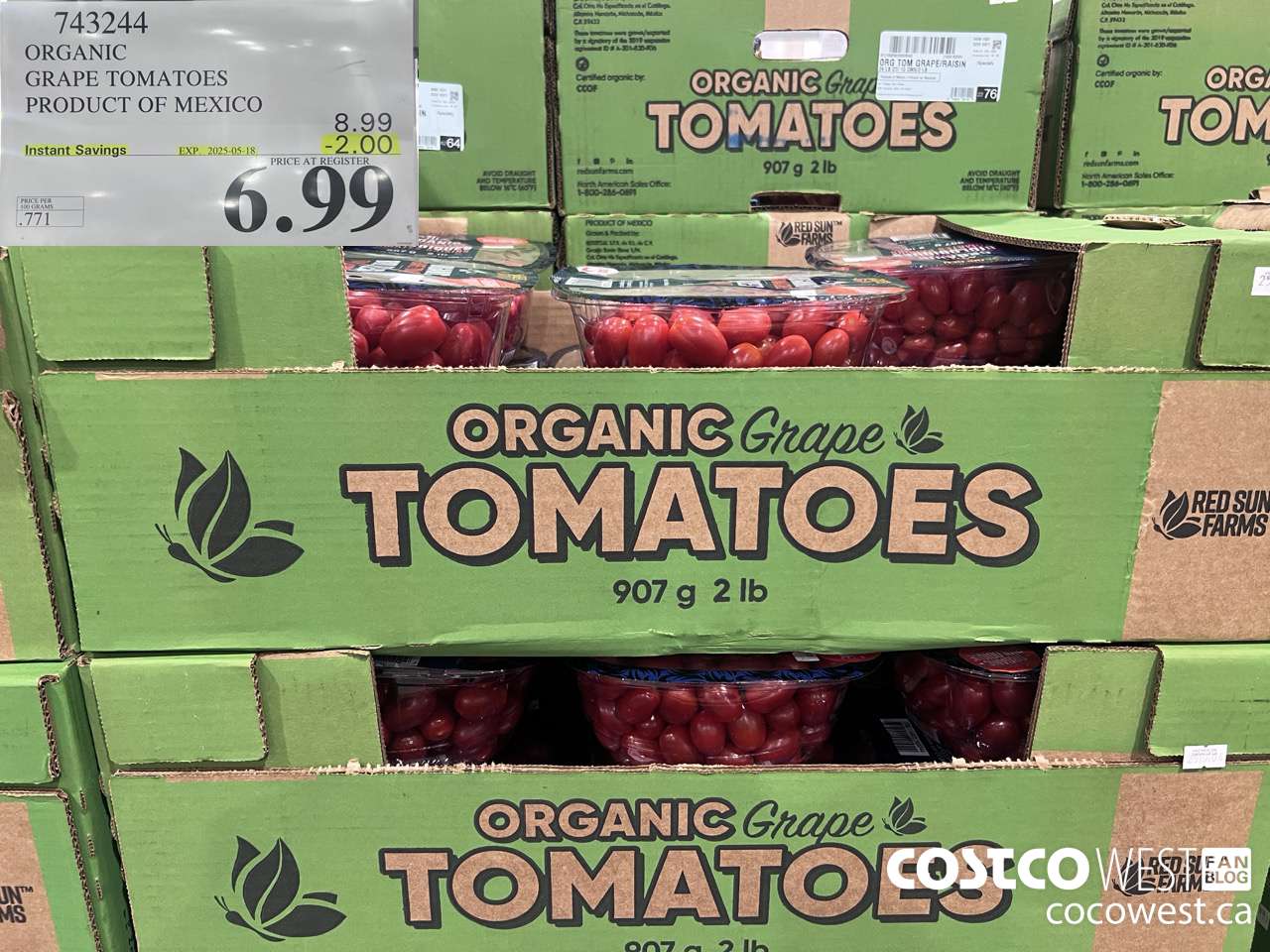743244 ORGANIC GRAPE TOMATOES PRODUCT OF MEXICO ($2.00 INSTANT SAVINGS EXPIRES ON 2025-05-18) $6.99