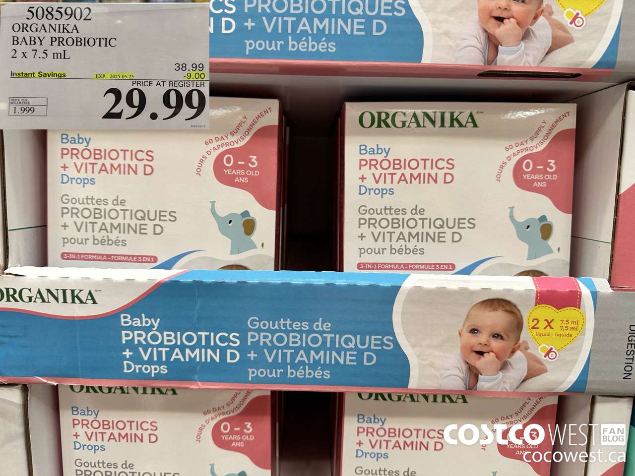 5085902 ORGANIKA BABY PROBIOTIC 2 X 7.5ML ($9.00 INSTANT SAVINGS EXPIRES ON 2025-05-25) $29.99