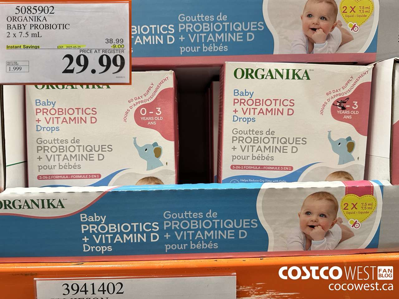 5085902 ORGANIKA BABY PROBIOTIC 2 X 7.5ML ($9.00 INSTANT SAVINGS EXPIRES ON 2025-05-25) $29.99