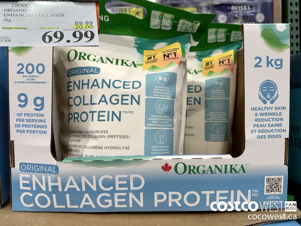1800076 ORGANIKA ENHANCED COLLAGEN 2KG ($20.00 INSTANT SAVINGS EXPIRES ON 2025-05-18) $69.99