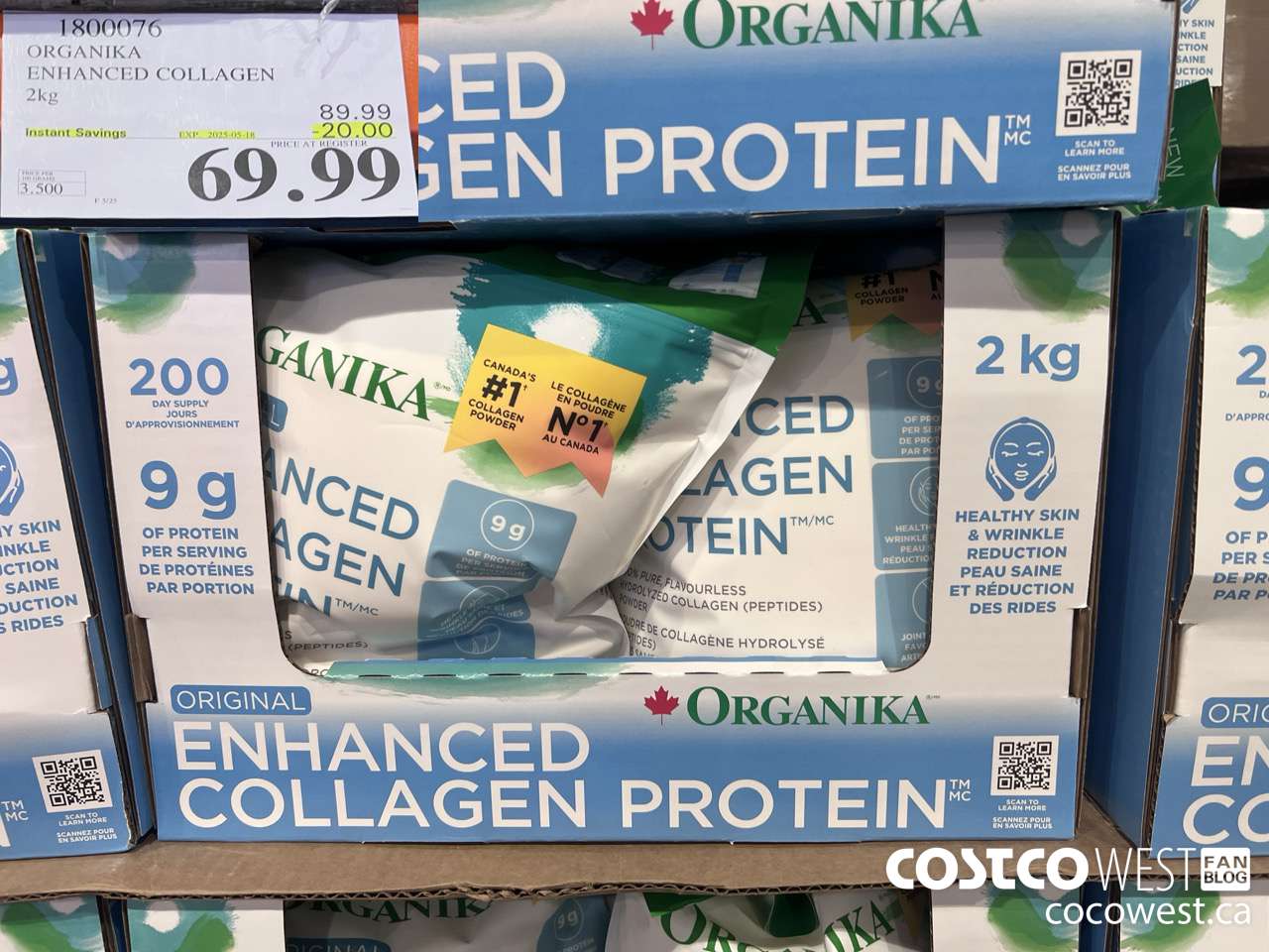 1800076 ORGANIKA ENHANCED COLLAGEN 2KG ($20.00 INSTANT SAVINGS EXPIRES ON 2025-05-18) $69.99