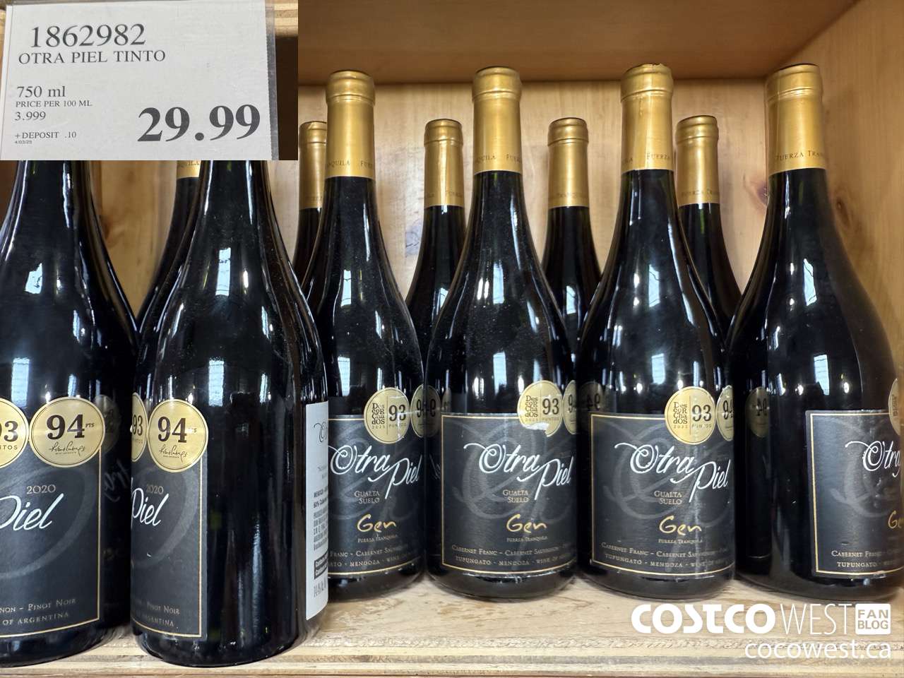 1862982 OTRA PIEL TINTO 750ML $29.99