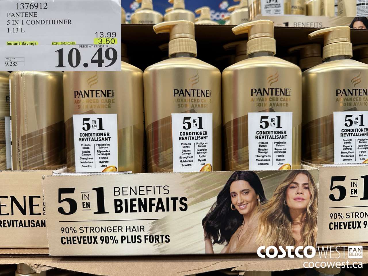 1376912 PANTENE 5 IN 1 CONDITIONER 1.13L ($3.50 INSTANT SAVINGS EXPIRES ON 2025-05-18) $10.49