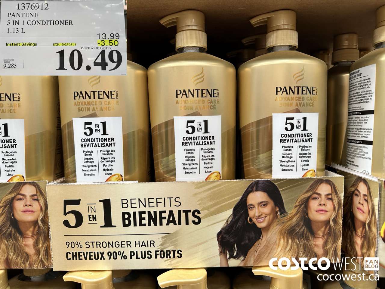 1376912 PANTENE 5 IN 1 CONDITIONER 1.13L ($3.50 INSTANT SAVINGS EXPIRES ON 2025-05-18) $10.49