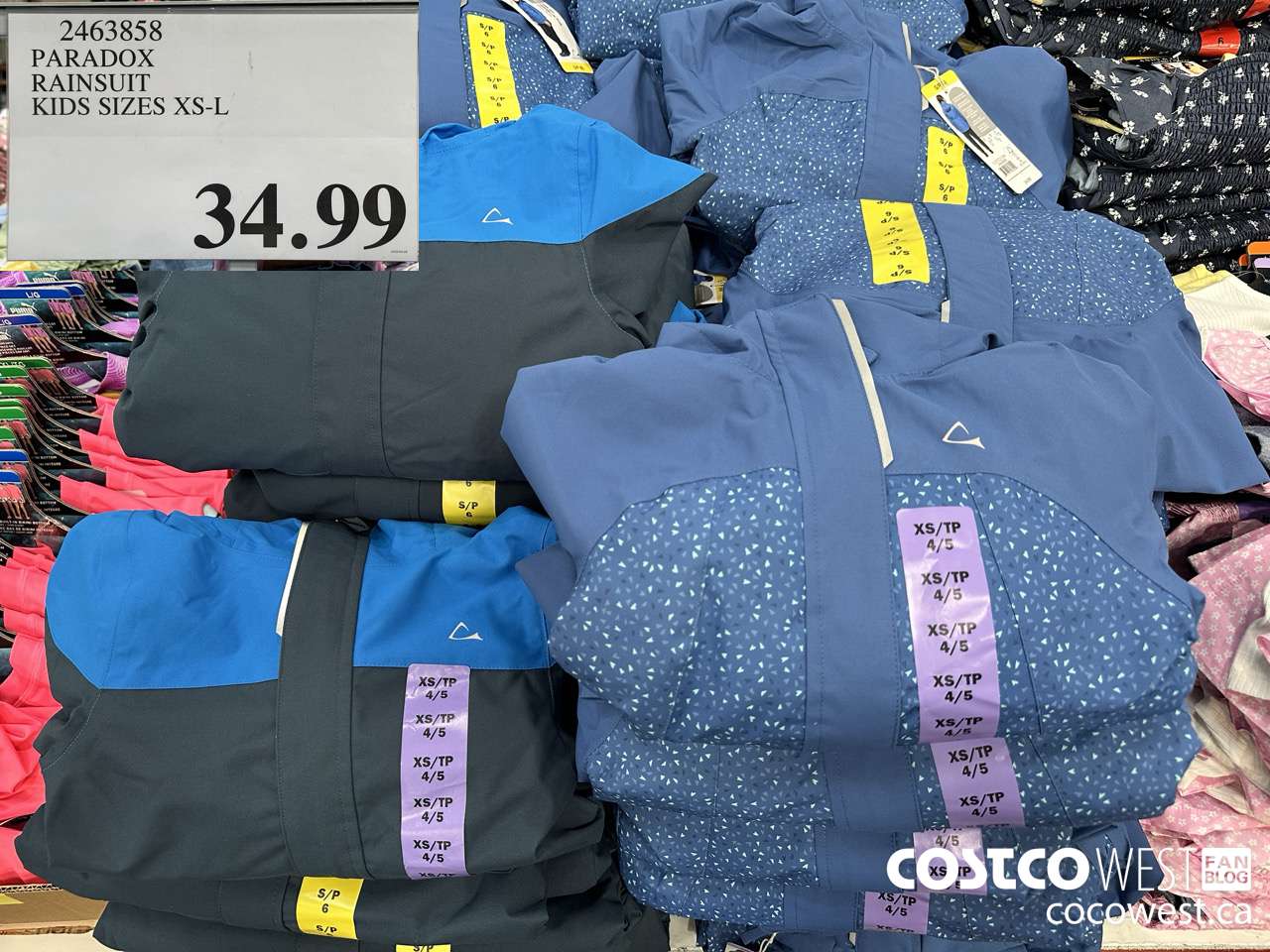 2463858 PARADOX RAINSUIT KIDS SIZES XS-L $34.99