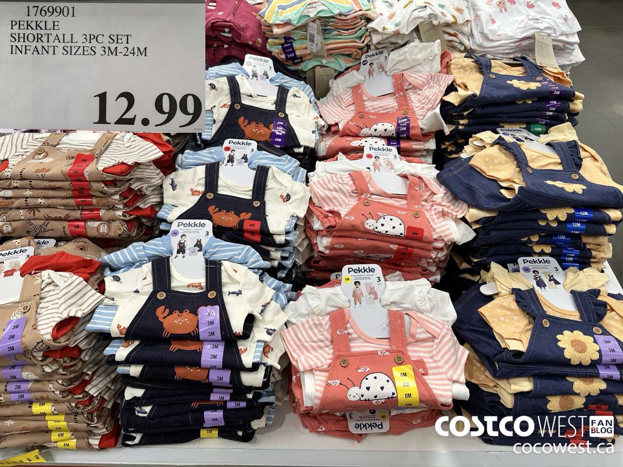 1769901 PEKKLE SHORTALL 3PC SET INFANT SIZES 3M-24M $12.99