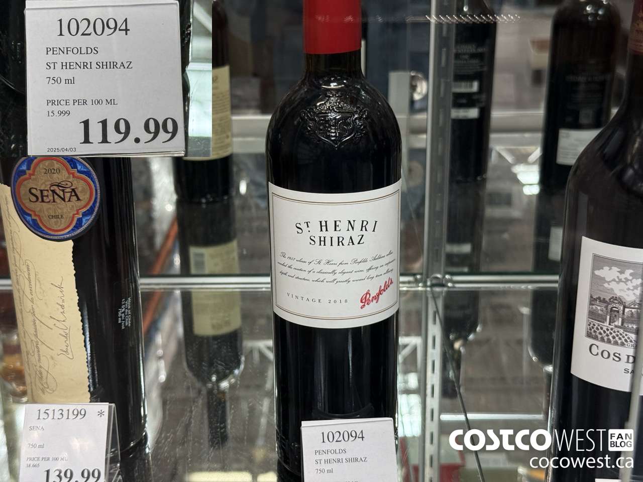 102094 PENFOLDS ST HENRI SHIRAZ 750ML $119.99