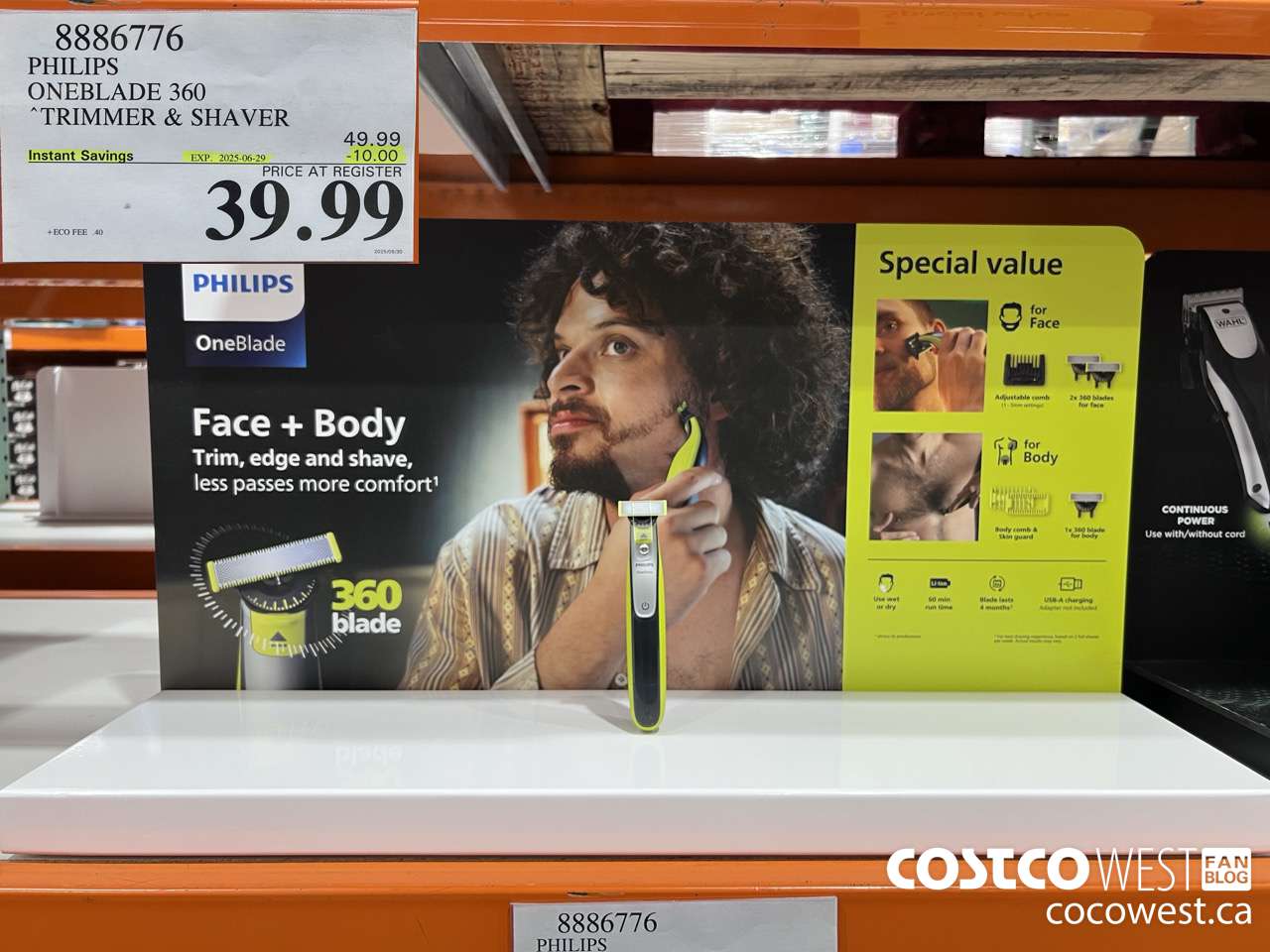 8886776 PHILIPS ONEBLADE 360 TRIMMER & SHAVER ($10.00 INSTANT SAVINGS EXPIRES ON 2025-06-29) $39.99