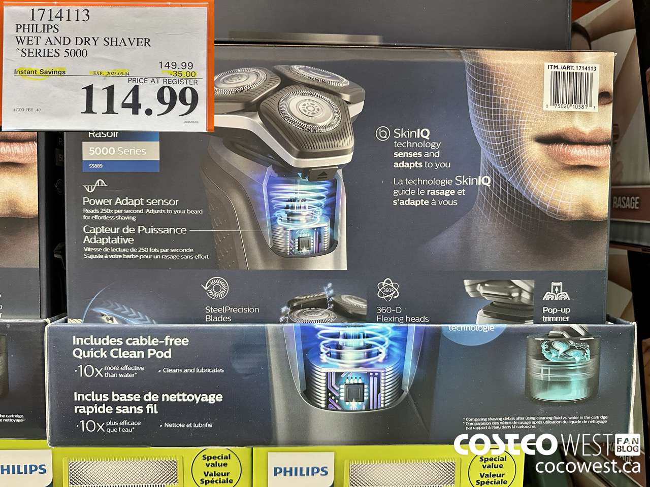 1714113 PHILIPS WET AND DRY SHAVER SERIES 5000 ($35.00 INSTANT SAVINGS EXPIRES ON 2025-05-04) $114.99