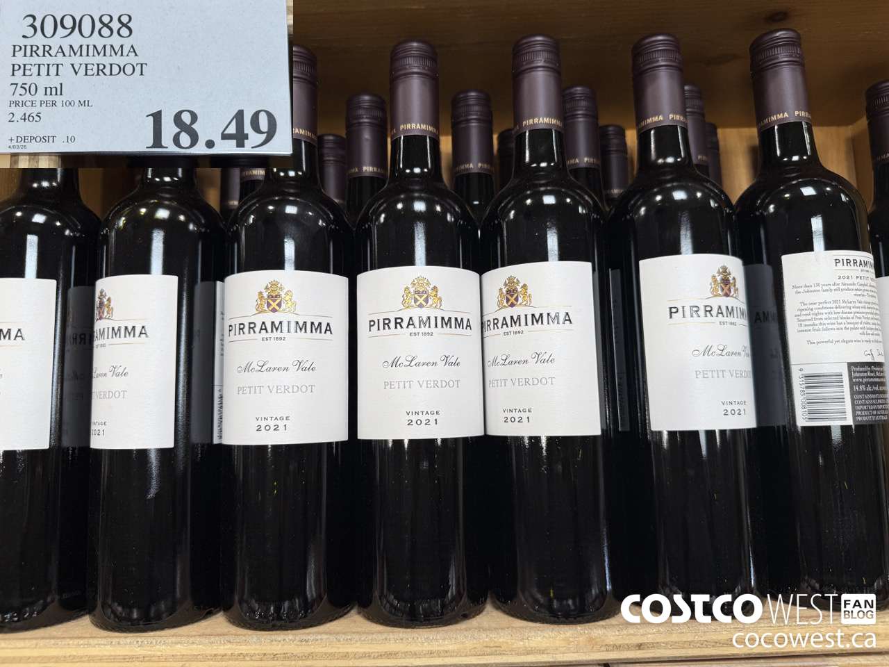 309088 PIRRAMIMMA PETIT VERDOT 750ML $18.49