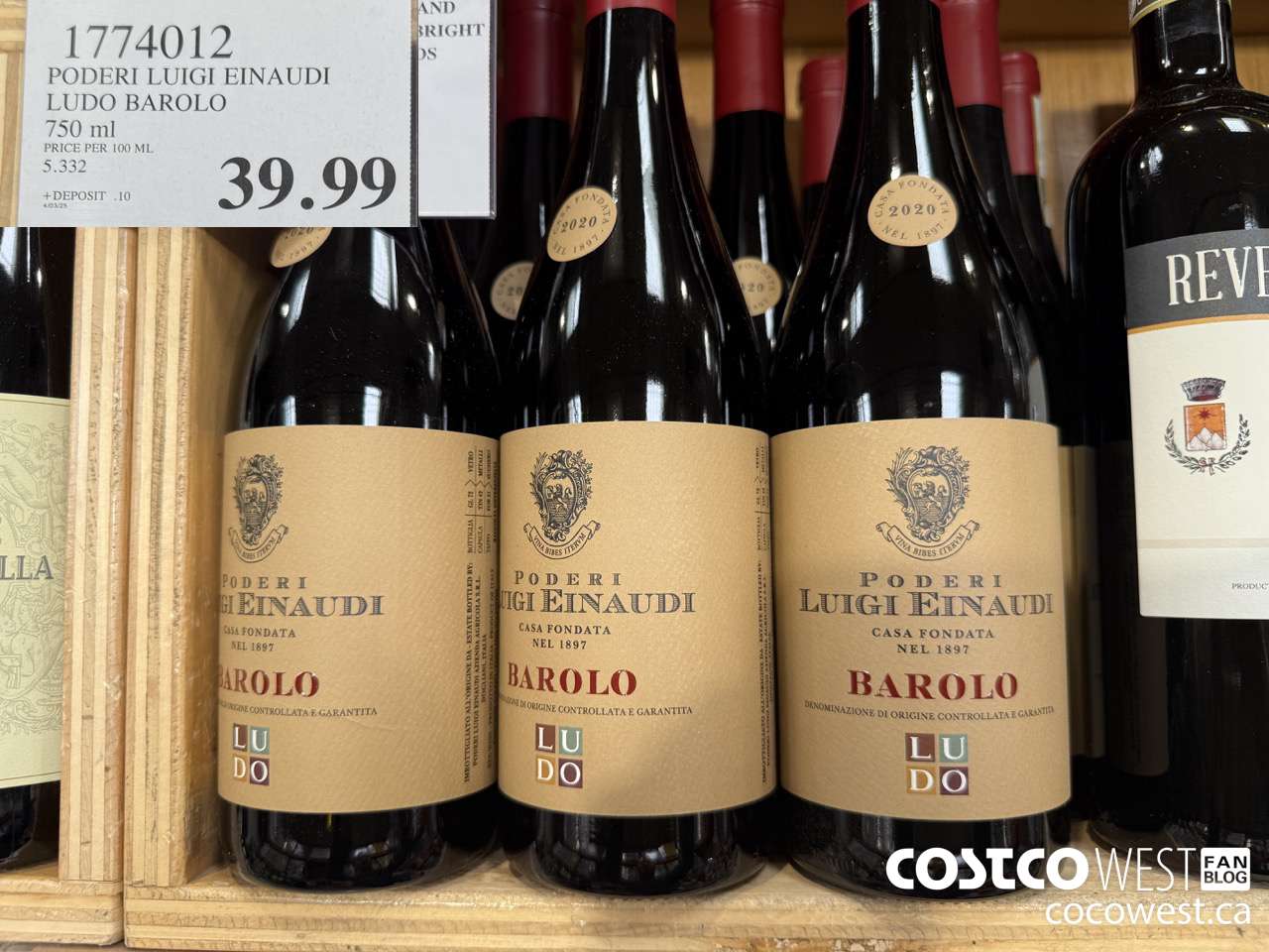 1774012 PODERI LUIGI EINAUDI LUDO BARORLO 750ML $39.99