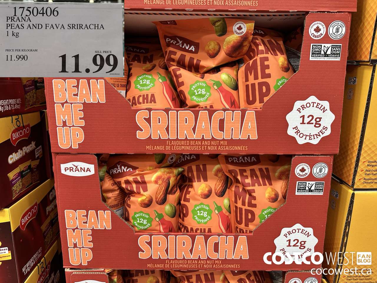 1750406 PRANA PEAS AND FAVA SIRACHA 1KG $11.99