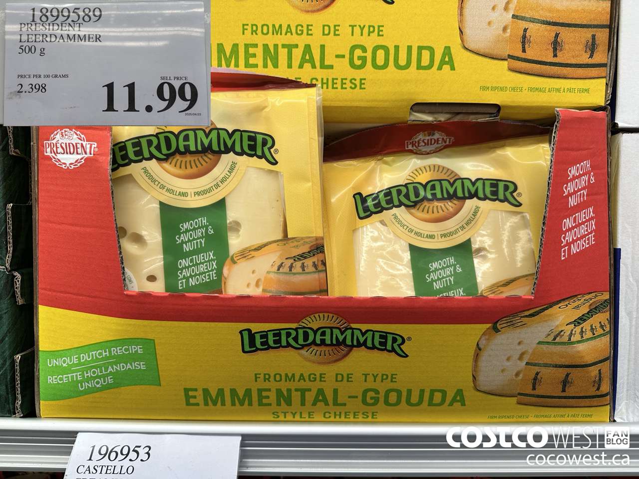 1899589 PRESIDENT LEERDAMMER 500G $11.99