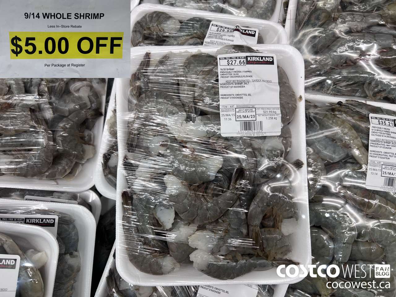 16783 PREVIOUSLY FROZEN 9/14 WHOLE FARMED SHRIMP ($5.00 INSTANT SAVINGS)