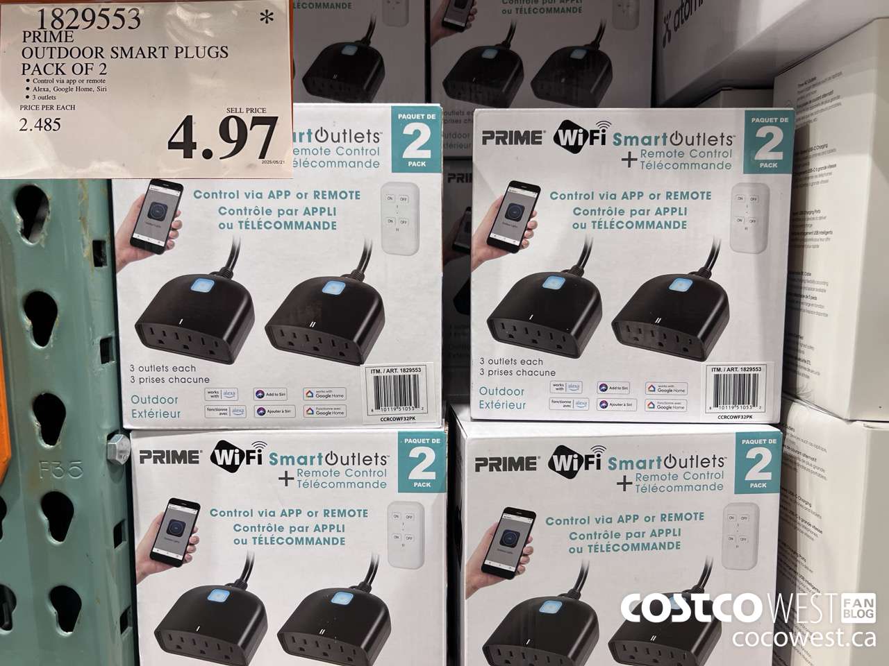1829553 PRIME OUTDOOR SMART PLUGS PACK OF 2 $4.97