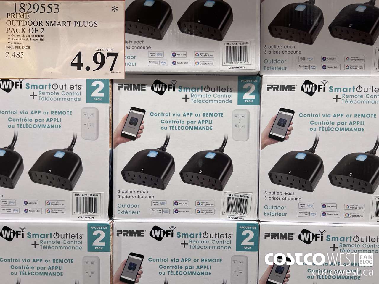 1829553 PRIME OUTDOOR SMART PLUGS PACK OF 2 $4.97