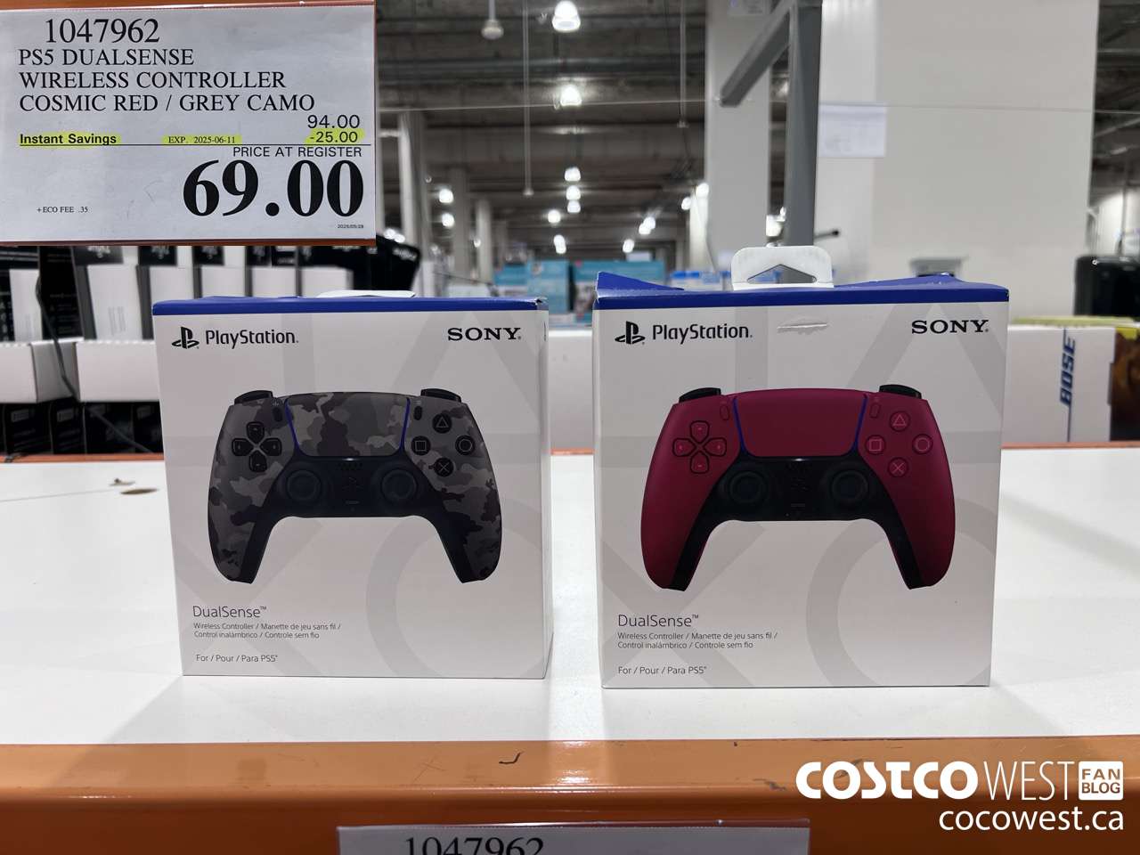 1047962 PS5 DUALSENSE WIRELESS CONTROLLER COSMIC RED/GREY CAMO ($25.00 INSTANT SAVINGS EXPIRES ON 2025-06-11) $69.00