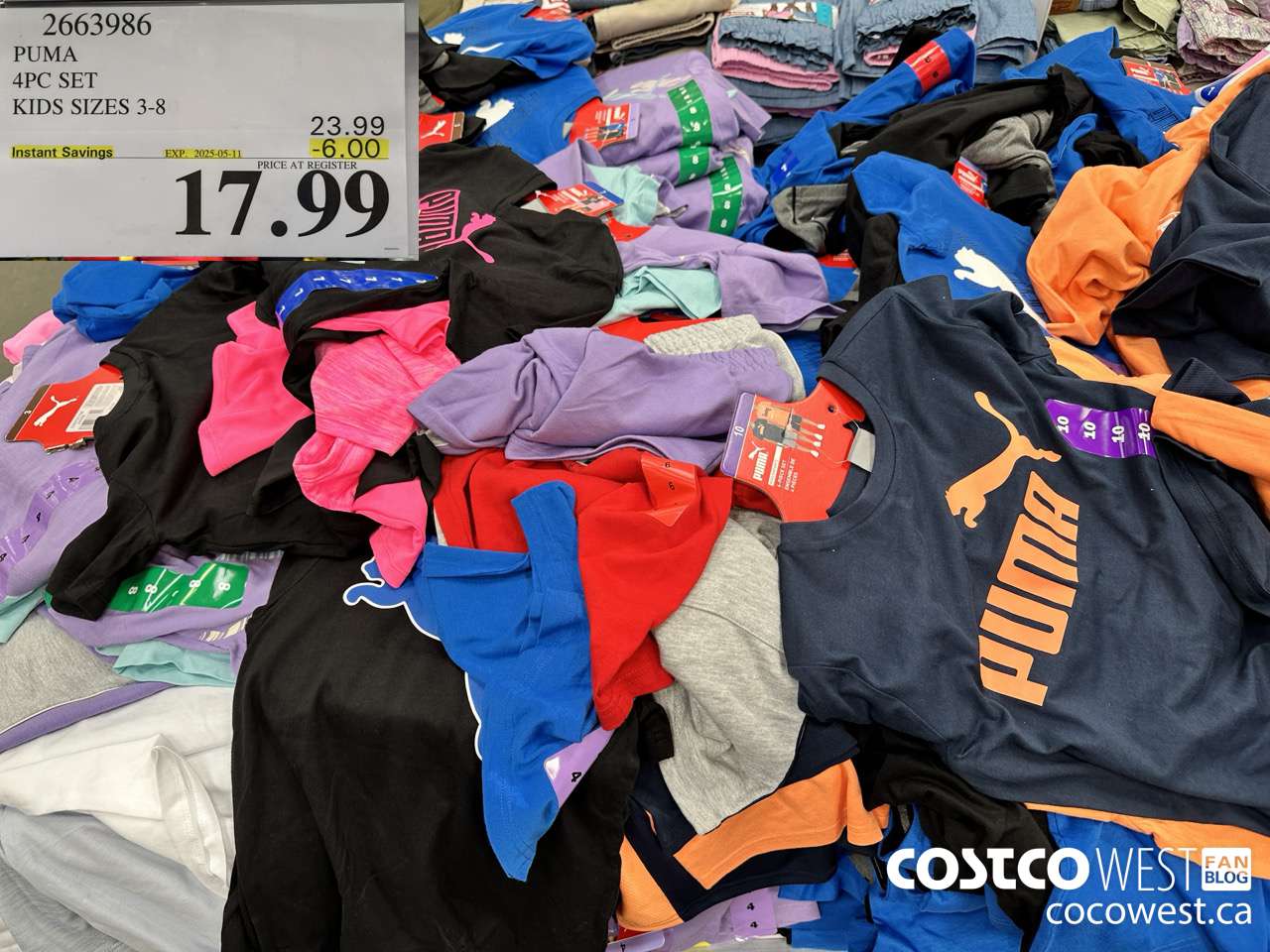 2663986 PUMA 4PC SET KIDS SIZES 3-8 ($6.00 INSTANT SAVINGS EXPIRES ON 2025-05-11) $17.99