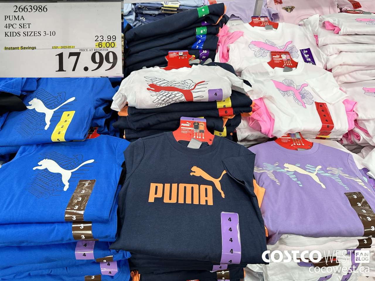 2663986 PUMA 4PC SET KIDS SIZES 3-8 ($6.00 INSTANT SAVINGS EXPIRES ON 2025-05-11) $17.99