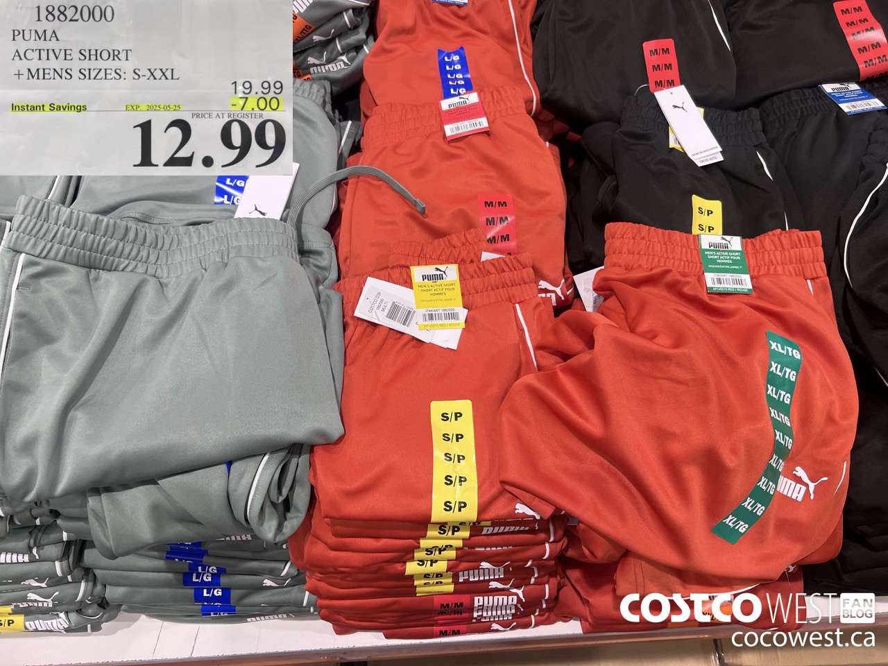 1882000 PUMA ACTIVE SHORT MENS SIZES S-XXL ($7.00 INSTANT SAVINGS EXPIRES ON 2025-05-25) $12.99