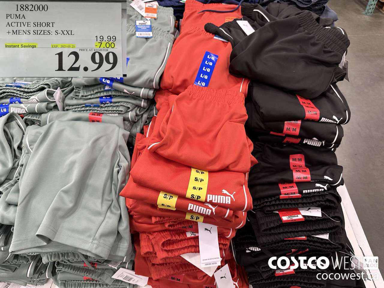 1882000 PUMA ACTIVE SHORT MENS SIZES S-XXL ($7.00 INSTANT SAVINGS EXPIRES ON 2025-05-25) $12.99