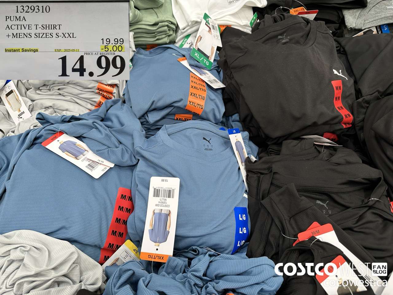 1329310 PUMA ACTIVE T-SHIRT MENS SIZES L-XXL ($5.00 INSTANT SAVINGS EXPIRES ON 2025-05-11) $14.99