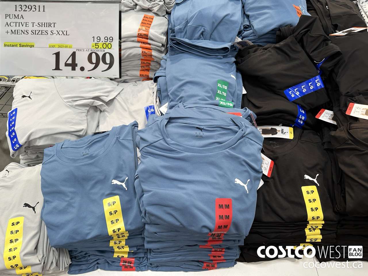 1329311 PUMA ACTIVE T-SHIRT MENS SIZES S-XXL ($5.00 INSTANT SAVINGS EXPIRES ON 2025-05-11) $14.99