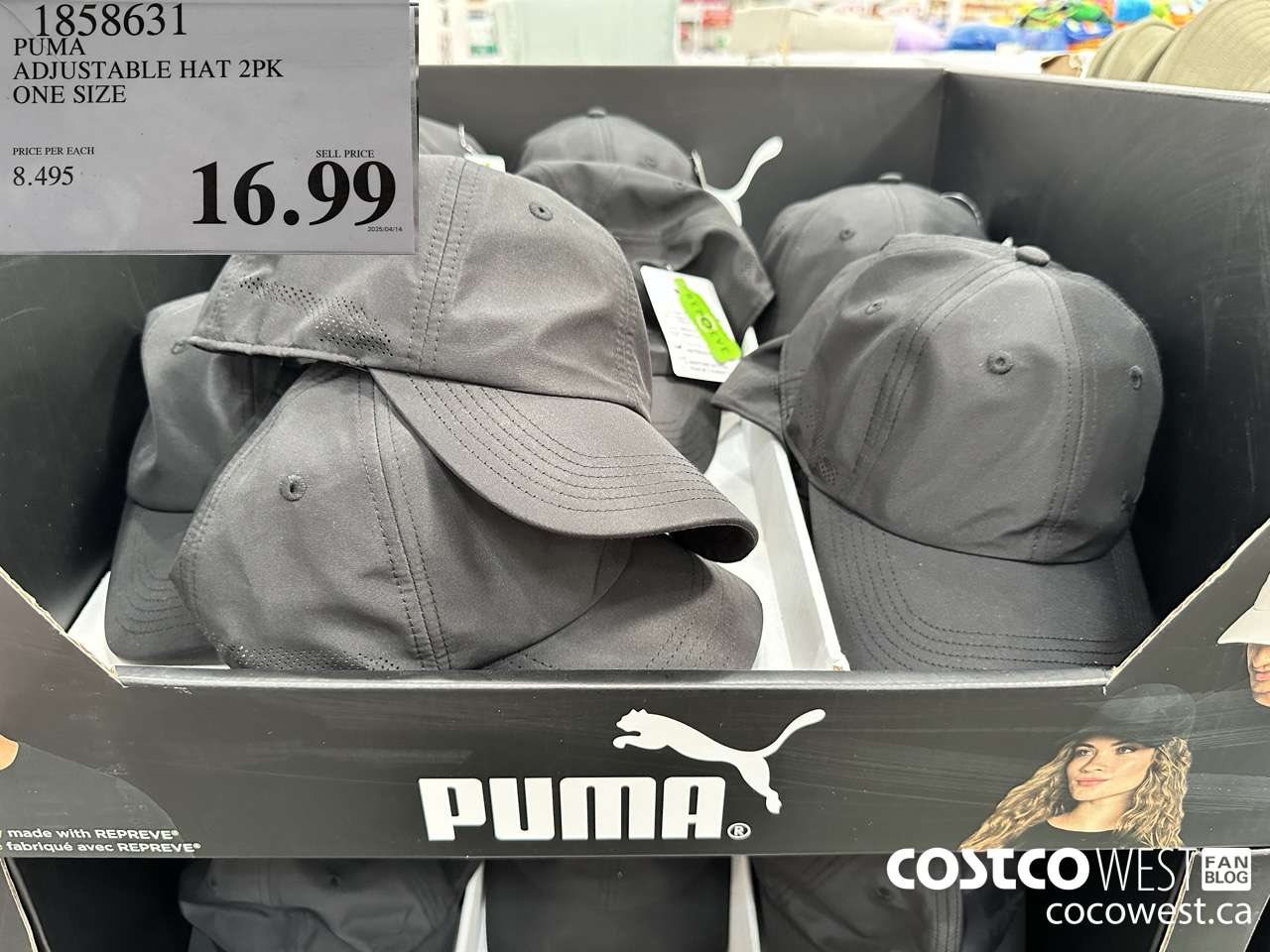 1858631 PUMA ADJUSTABLE HAT 2PK ONE SIZE $16.99