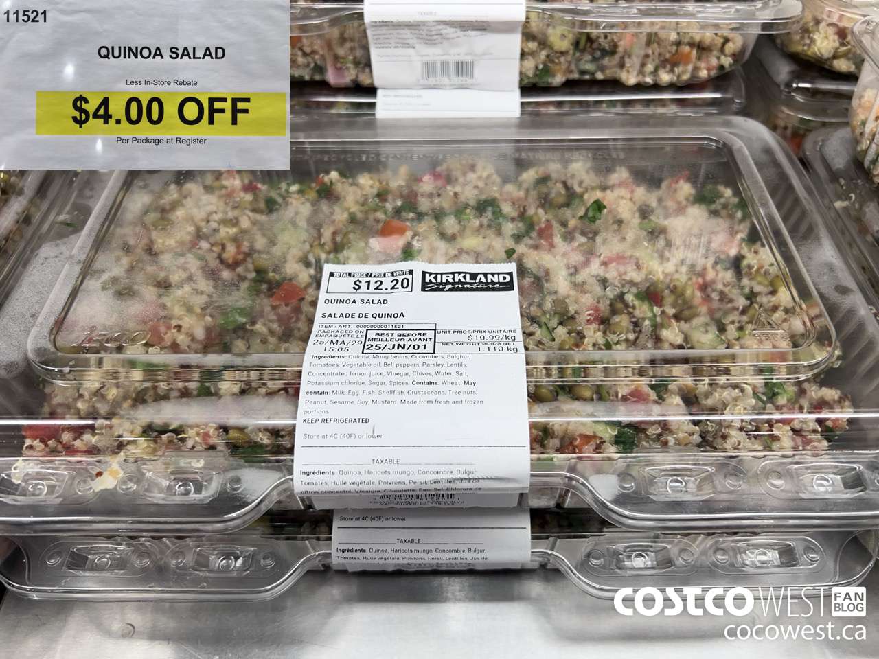 11521 QUINOA SALAD ($4.00 INSTANT SAVINGS)