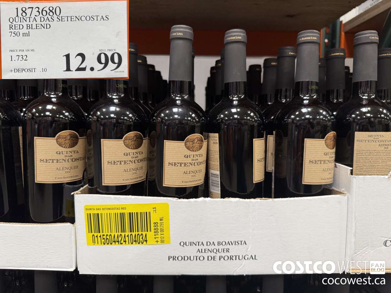 1873680 QUINTA DAS SETENCOSTAS RED BLEND 750ML $12.99
