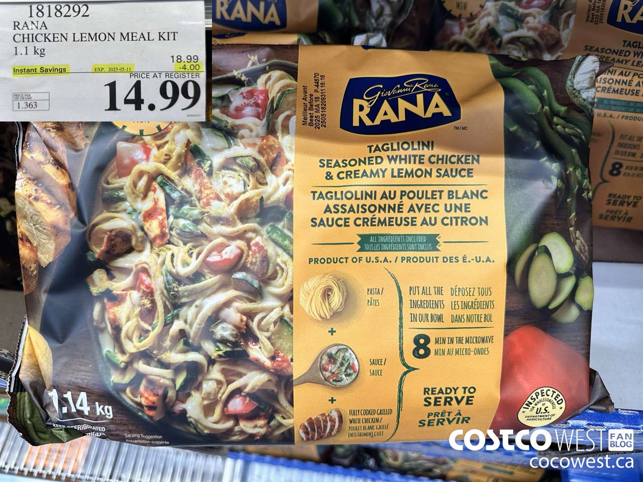 1818292 RANA CHICKEN LEMON MEAL KIT 1.1 KG ($4.00 INSTANT SAVINGS EXPIRES ON 2025-05-11) $14.99