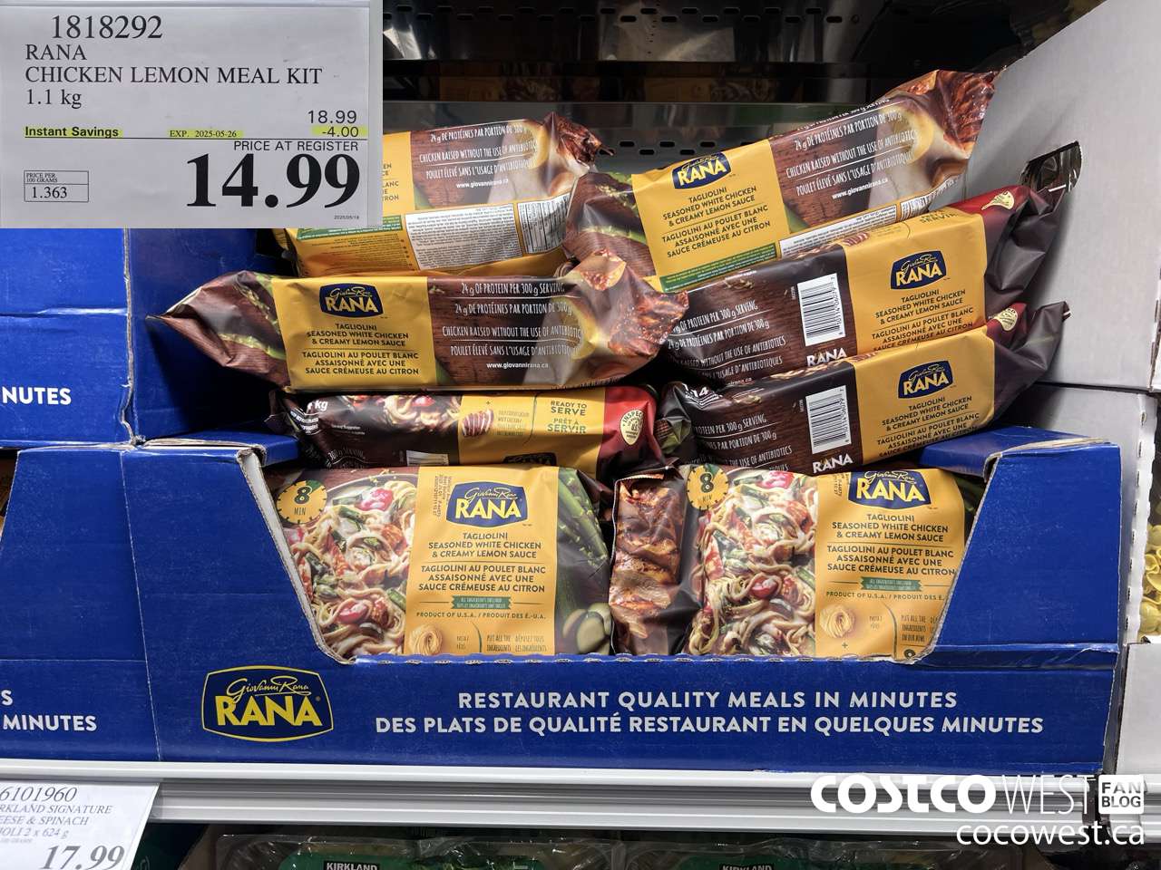 1818292 RANA CHICKEN LEMON MEAL KIT 1.1 KG ($4.00 INSTANT SAVINGS EXPIRES ON 2025-05-26) $14.99