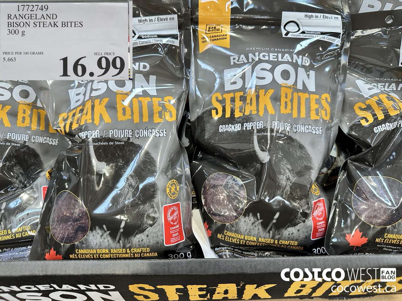 1772749 RANGELAND BISON STEAK BITES 300G $16.99