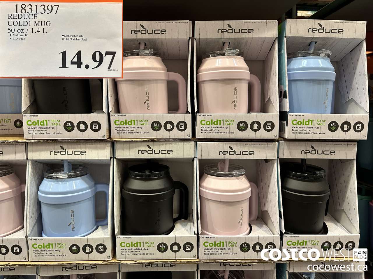 1831397 REDUCE COLD1 MUG 50 OZ/1.4L $14.97