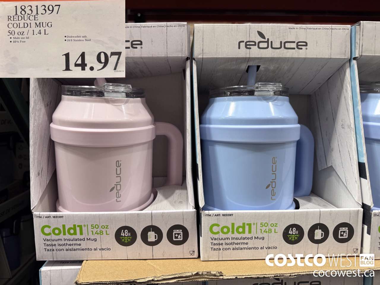 1831397 REDUCE COLD1 MUG 50 OZ/1.4L $14.97