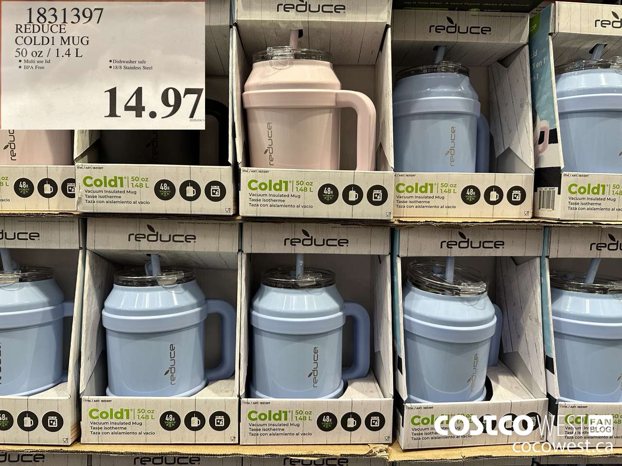 1831397 REDUCE COLD1 MUG 50 OZ/1.4L $14.97