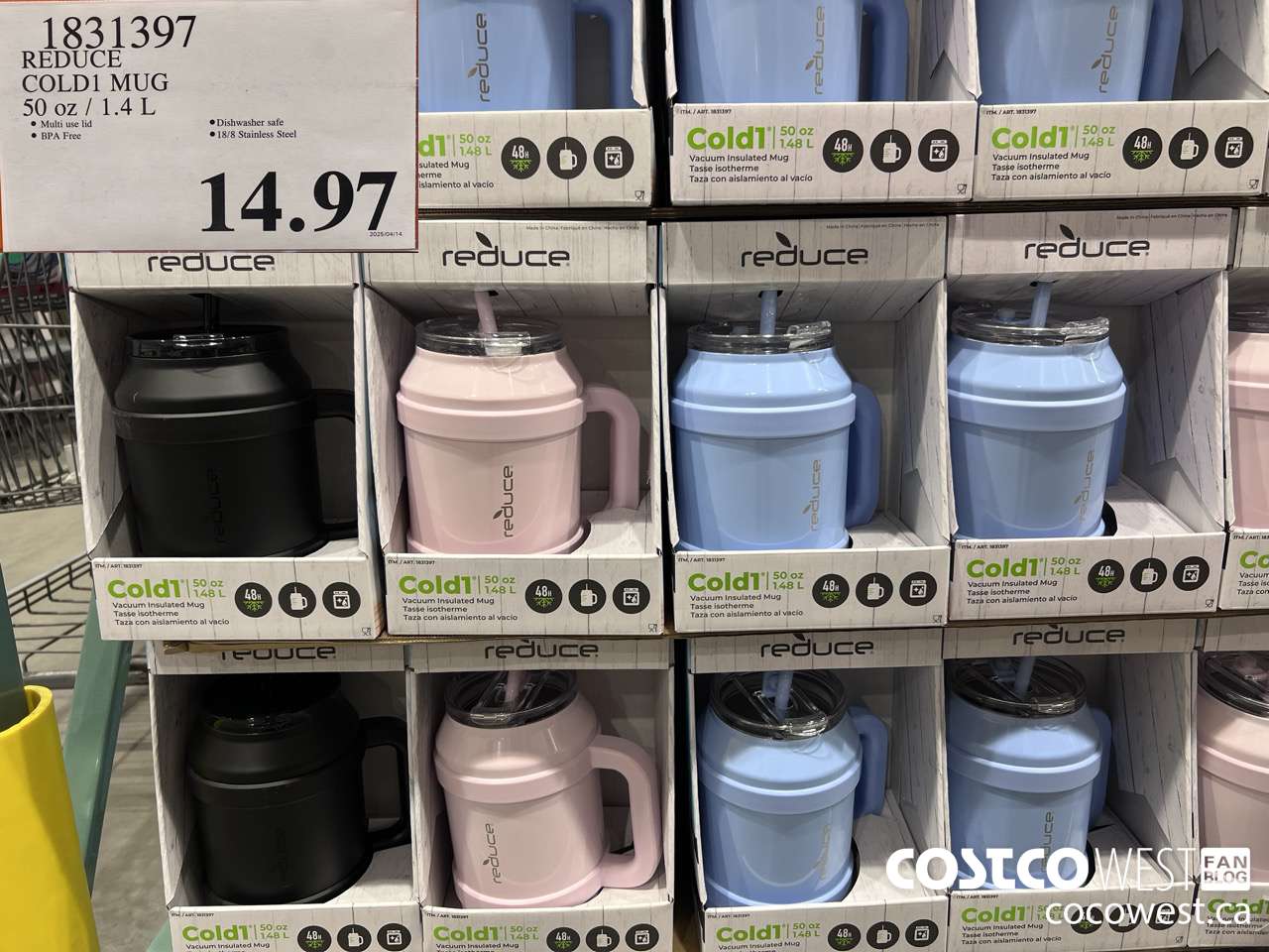 1831397 REDUCE COLD1 MUG 50 OZ/1.4L $14.97