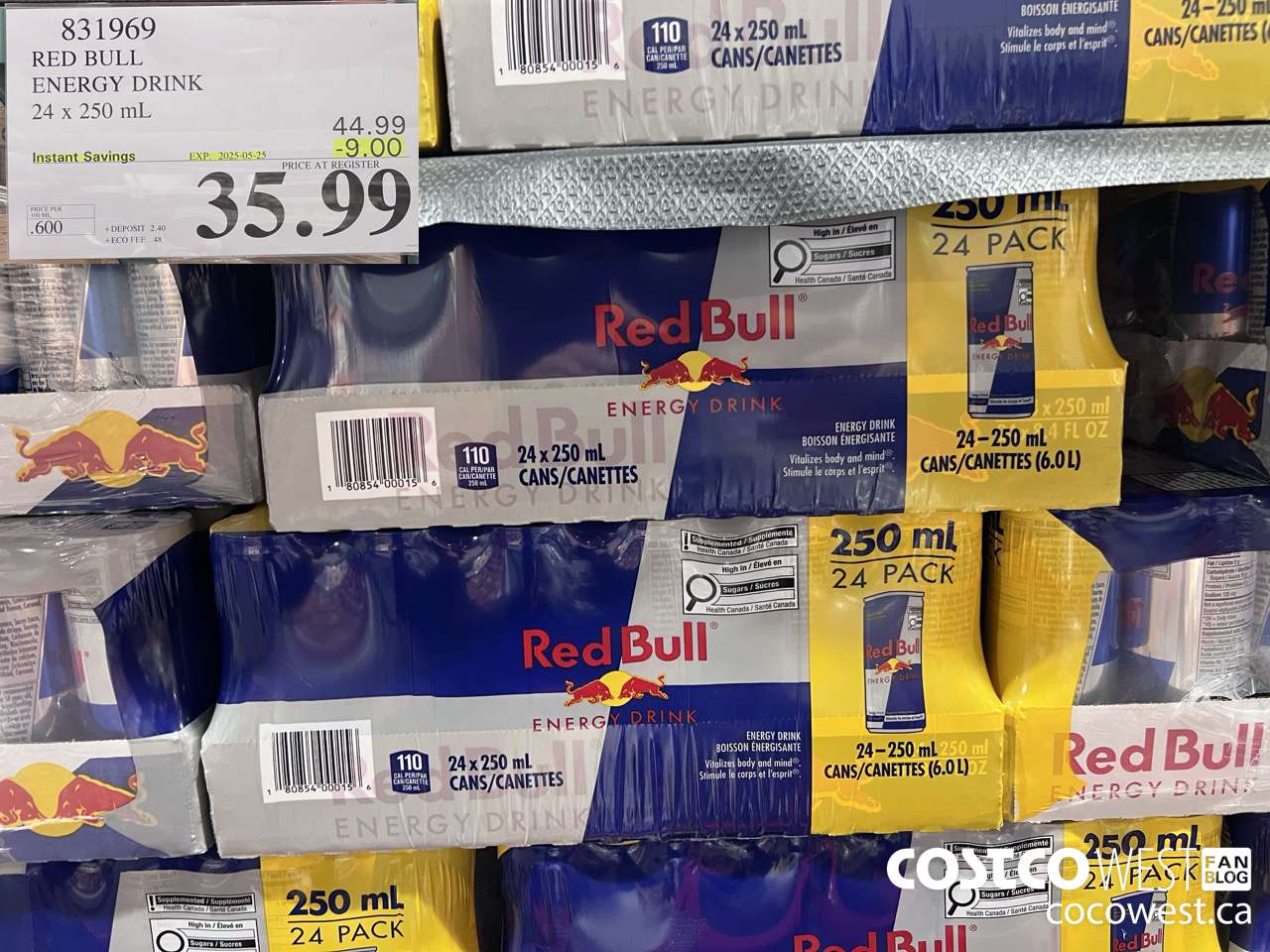 831969 RED BULL ENERGY DRINK 24 X 250ML ($9.00 INSTANT SAVINGS EXPIRES ON 2025-05-25) $35.99