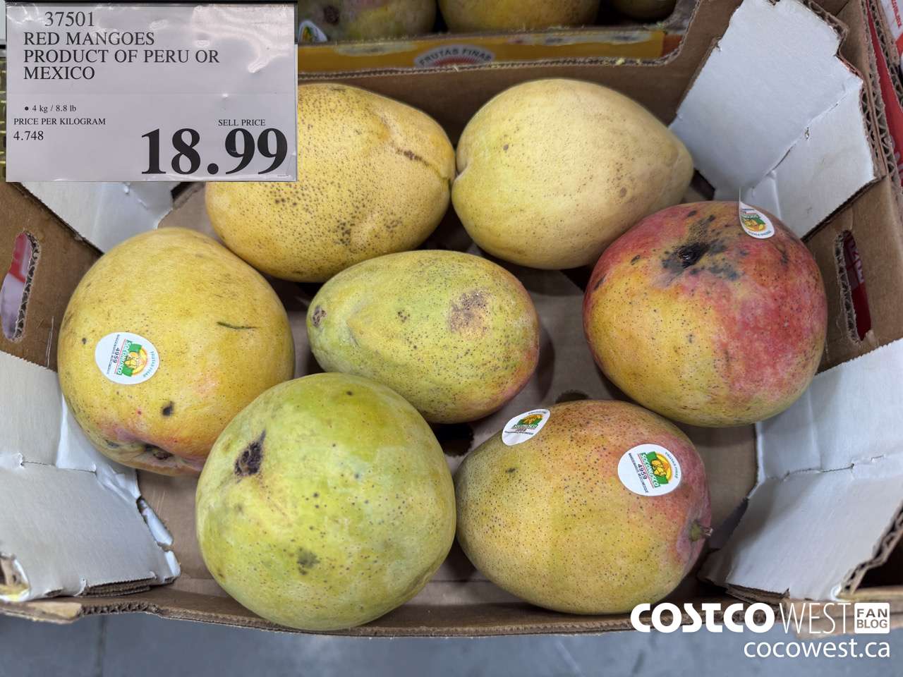 37501 RED MANGOES PRODUCT OF PERU OR MEXICO $18.99