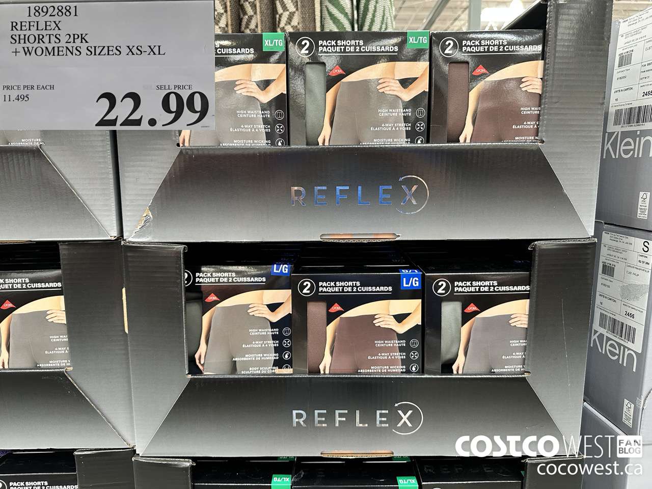 1892881 REFLEX SHORTS 2PK WOMENS SIZES XS-XL $22.99
