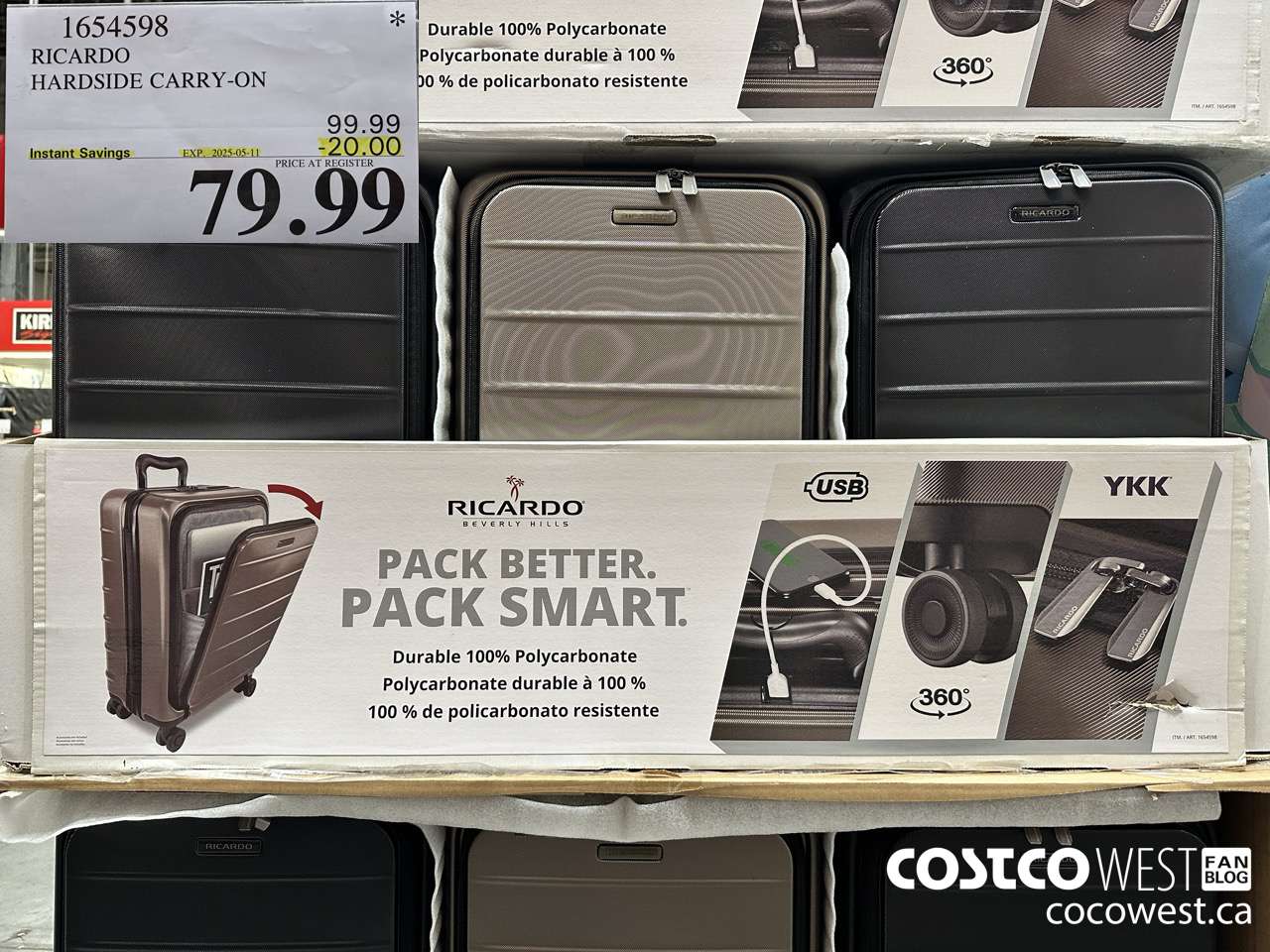 1654598 RICARDO HARDSIDE CARRY-ON ($20.00 INSTANT SAVINGS EXPIRES ON 2025-05-11) $79.99